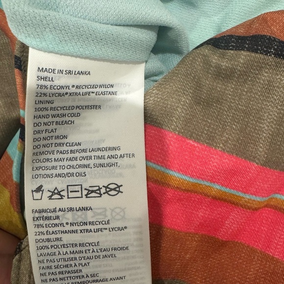 Prana Fergusen One Piece Swimsuit - Cacti Soleil Stripe size large - Picture 10 of 11